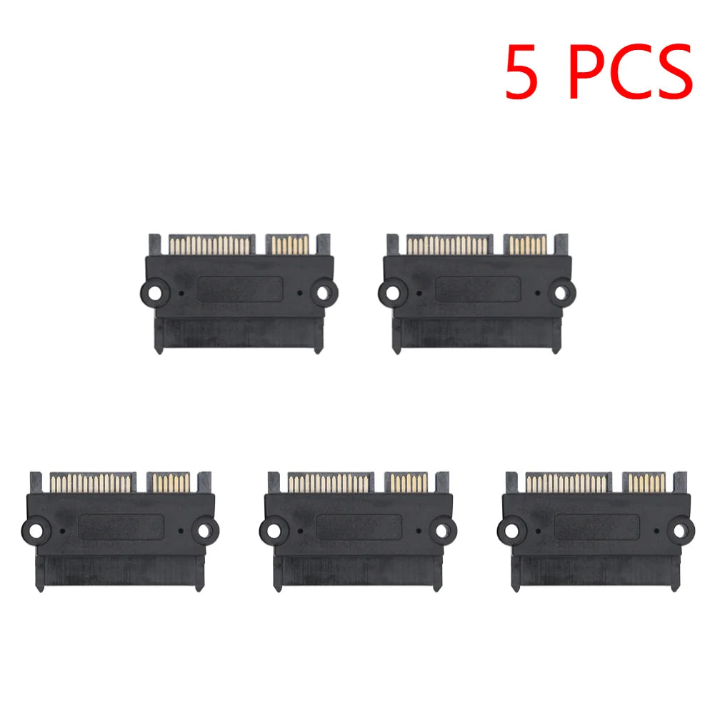 1- SATA Male Female Power Data Adapter Converter 22Pin 7+15