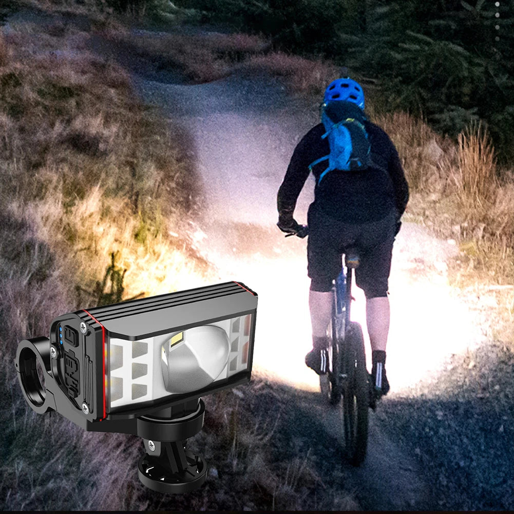 LED Bicycle Front Light USB Rechargeable Headlight 5200mAh 2600mAh