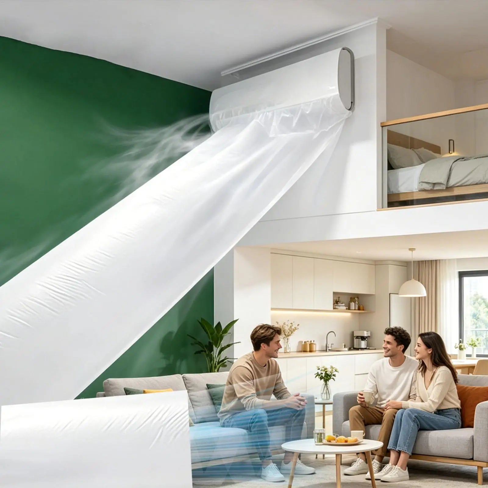 Portable Ac Hose Flexible Pipe Accessory Portable Air Conditioner Exhaust Hose For Indoor Home Bedroom Garage Office RV Wall Zpaxo