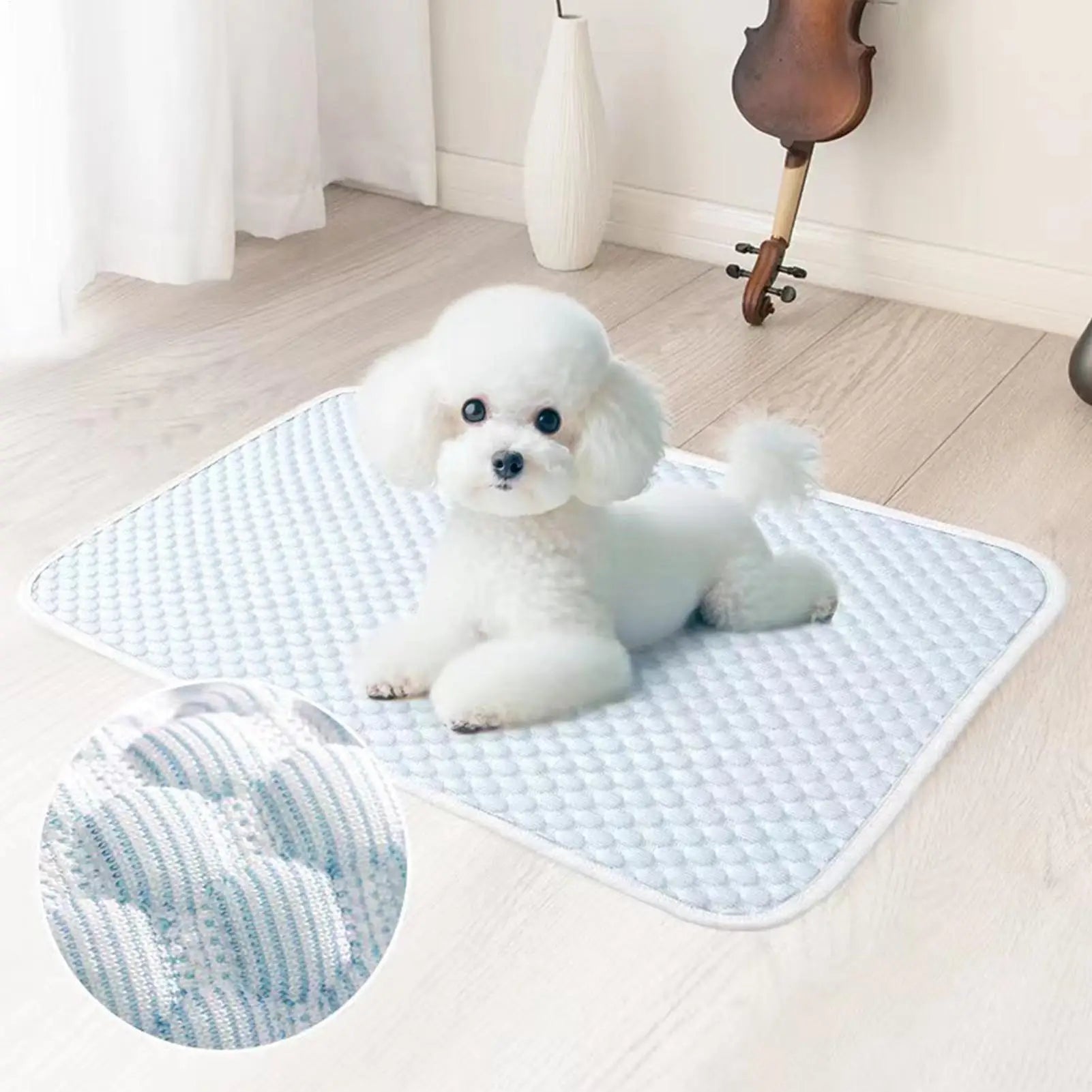 Pet Cooling Mat Ice Silk Portable Soft Summer Pet Supplies Long-Lasting Cat Dog Cooling Pad For Puppy Kitten Home Living Room Zpaxo China Mainland