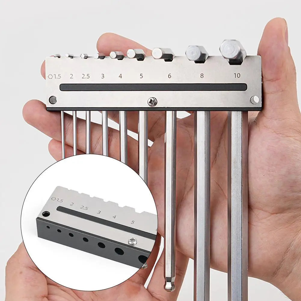 Allen Wrench Holder Organizer – Stainless Steel 1.5–10mm Wall Mount Wrench Holder Rack Zpaxo
