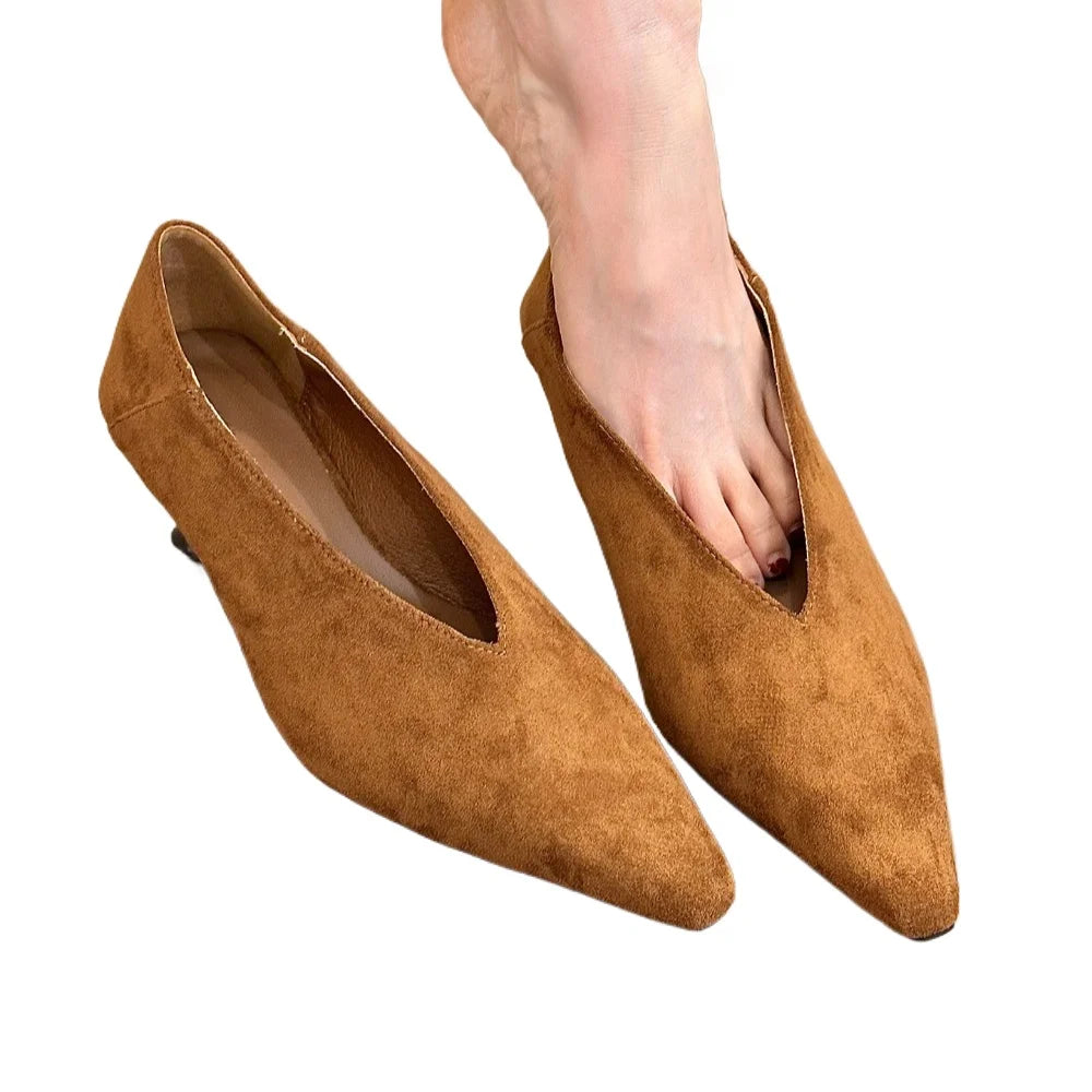 Pointed 1 Slip-on Women's Shoes Elegant Heels Daily Slim Fit Dress