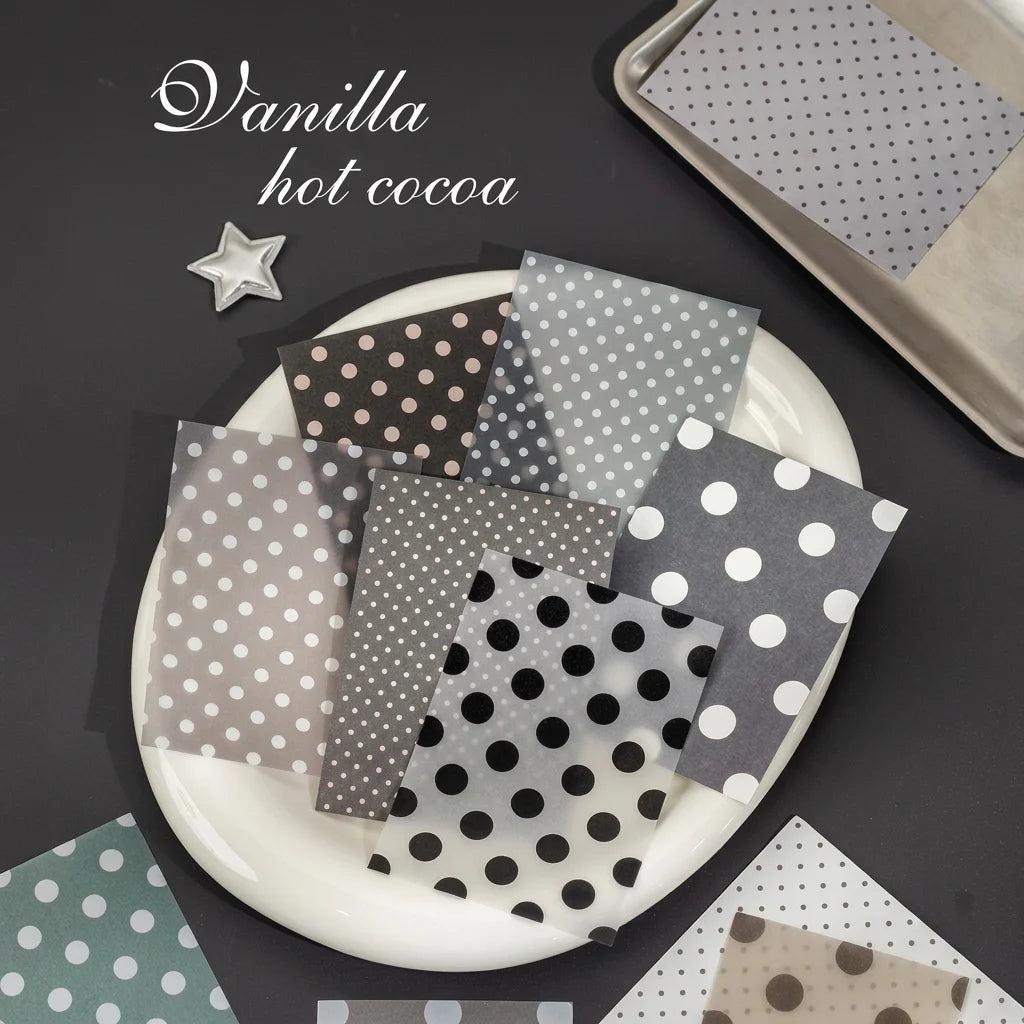 50-Sheet Polka Dot Kraft & Vellum Paper Pad | M5 Journal Inserts