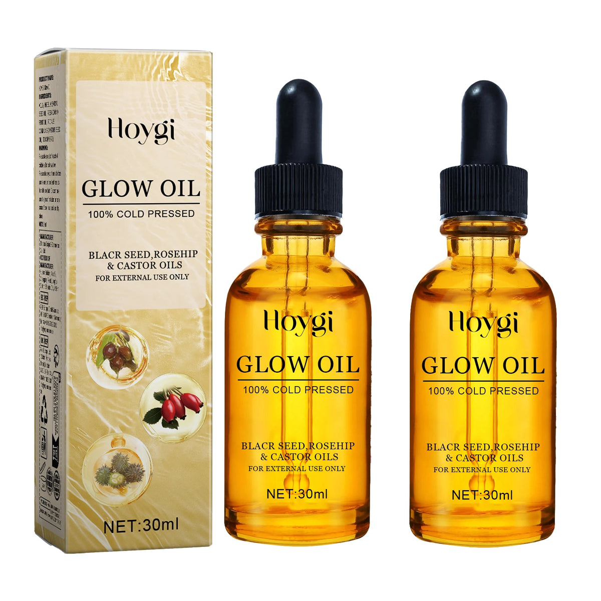 Facial Oil Anti Aging Face Treatment Hydrating Moisturizer Wrinkle Reducer for Dry Skin Rosehip Oil Brightening 30ml Non Greasy Zpaxo 2PCS