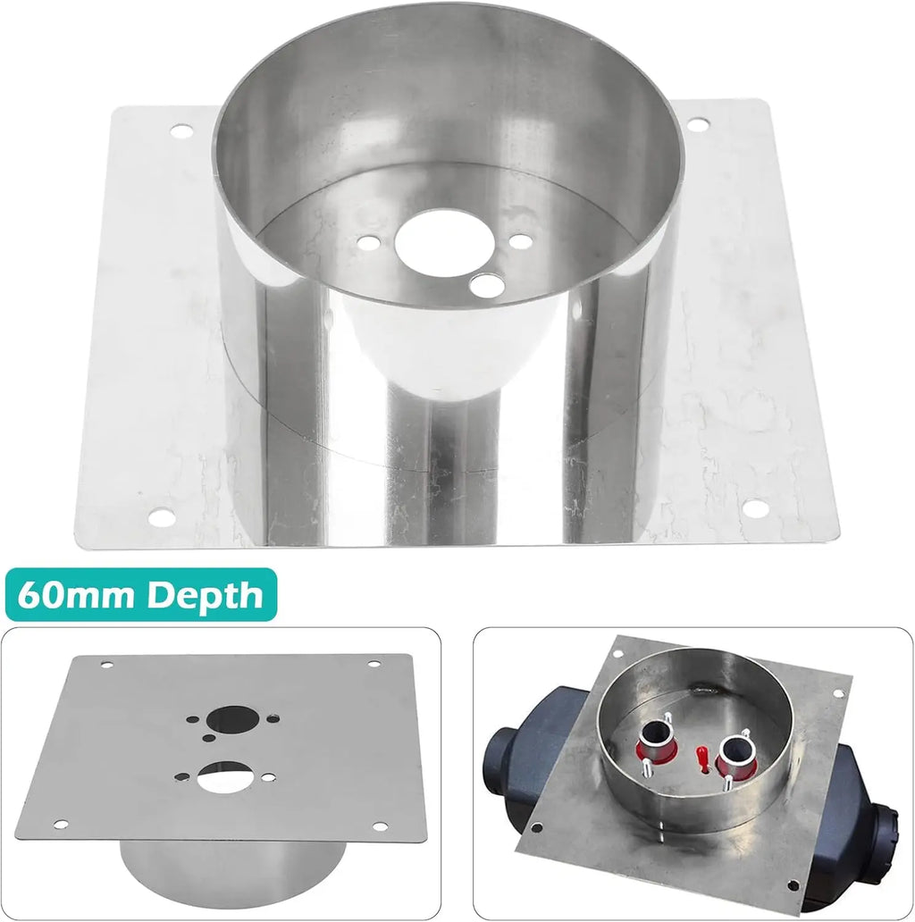 Diesel Heater Mounting Plate Diesel Heater Turret Mount Plate Floor Base Mount Bracket for Airtronic D2/D4/D1LC 60 mm Zpaxo