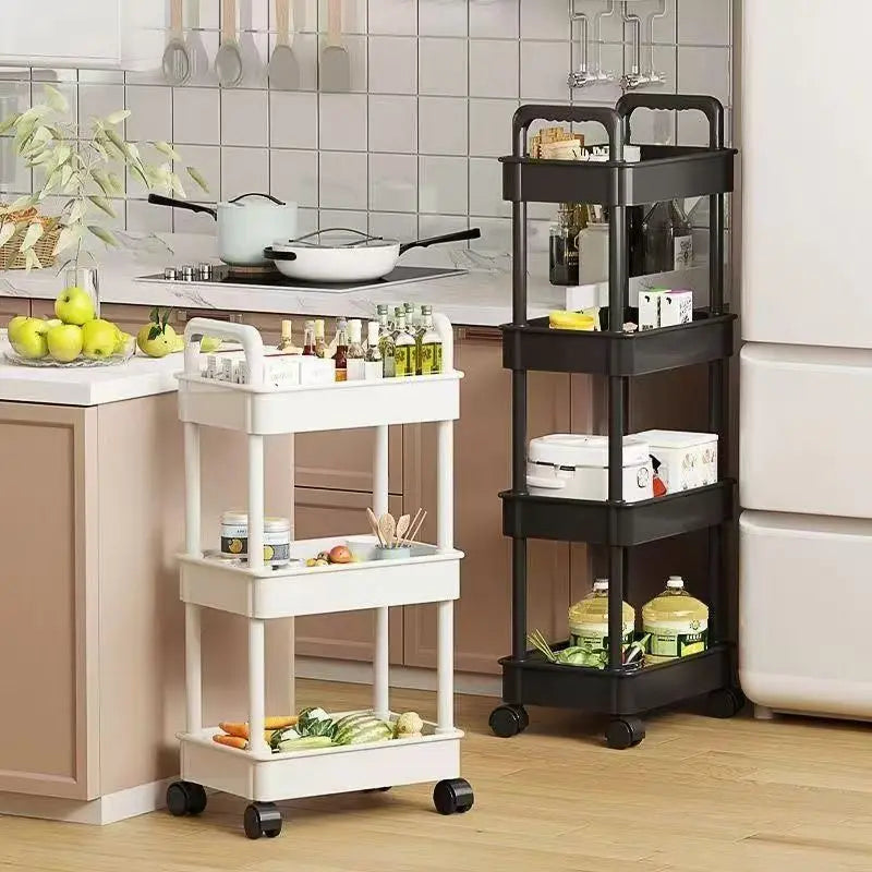 5-layer Kitchen Storage Shelf,mobile Trolley,floor Standing Multi-layer Storage Rack,For Bookshelf,snacks, fruits and Vegetables Zpaxo