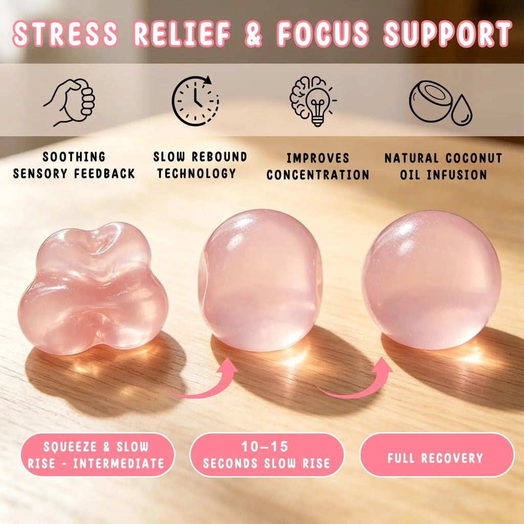 Premium Handmade Coconut Oil Slow Rebound Squishy Ball Translucent