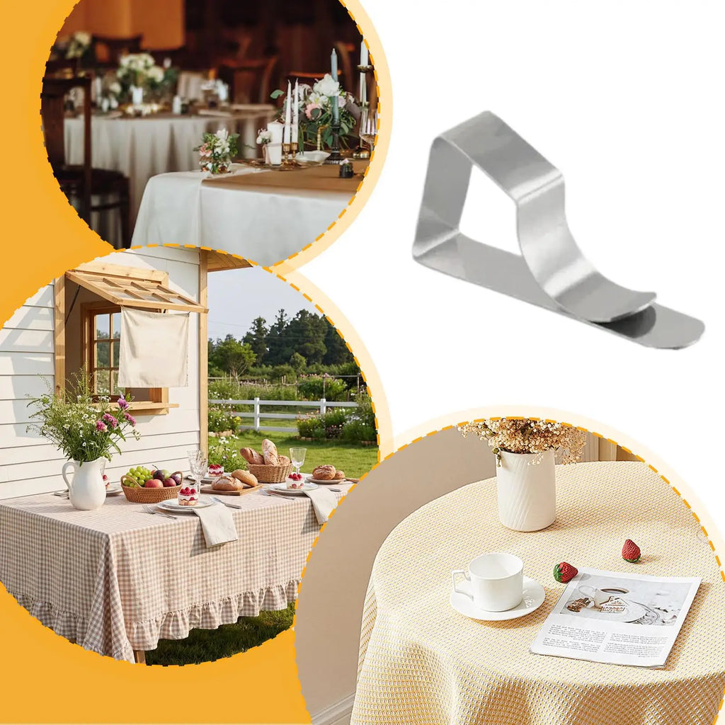 Tablecloth Clips Stainless Steel Windproof Table Cloth Holder Clamps
