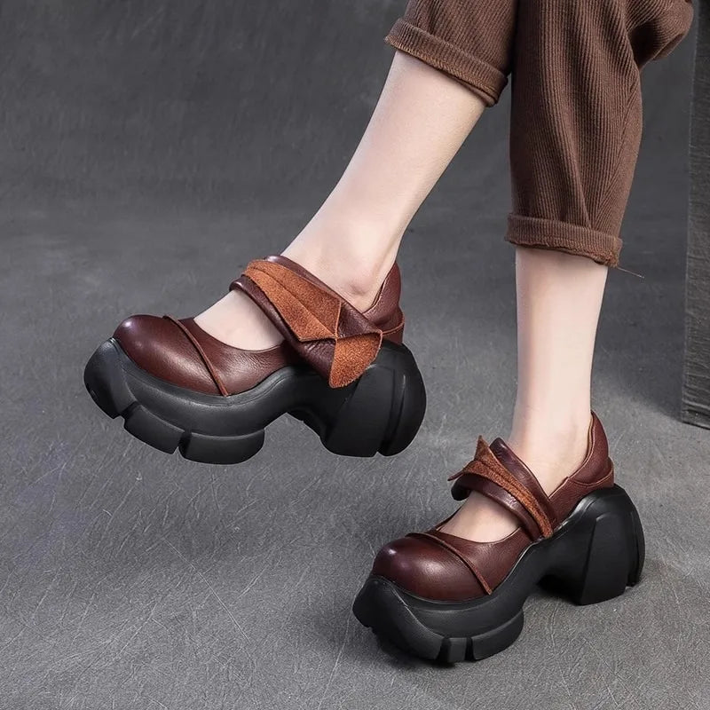 2025 Heel Women's Sandals Lace-up Platform Shoes Casual Fashion Heels
