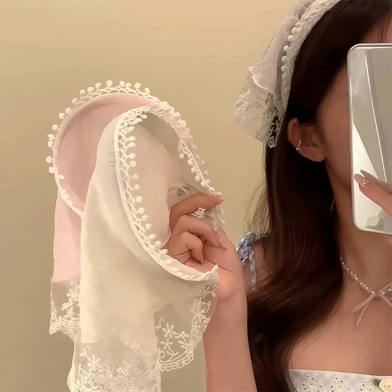 Fashion Lace Hair Hoop Triangle Scarf Kerchief Bohemia Bandana Band