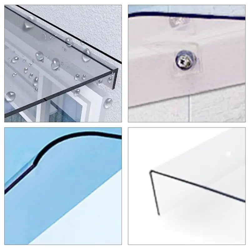 Window Canopy Transparent Canopy Awning Cover for Outdoor Balcony Entryway Protection Heavy Duty Exterior for Front for Entry Zpaxo