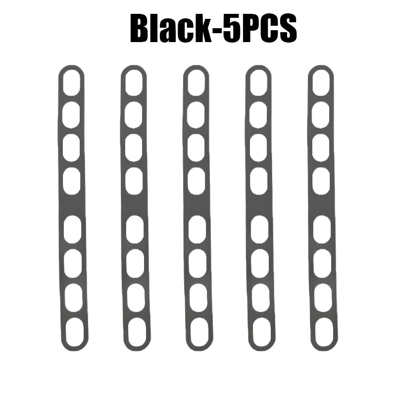 Reusable Silicone Universal Lid Holder Strap Elastic Band Pot Lids Zpaxo Black 5PCS