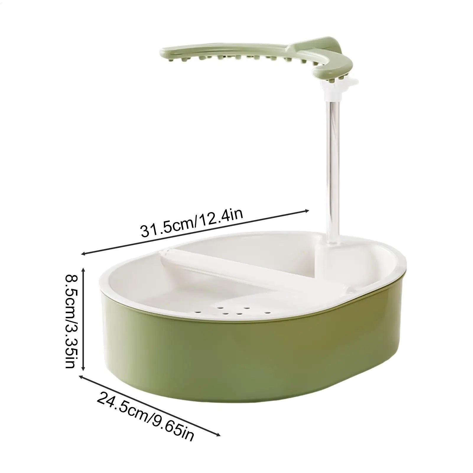 Bird Shower Non-slip Electric Bathtub Parakeet Bath Fountain Finch