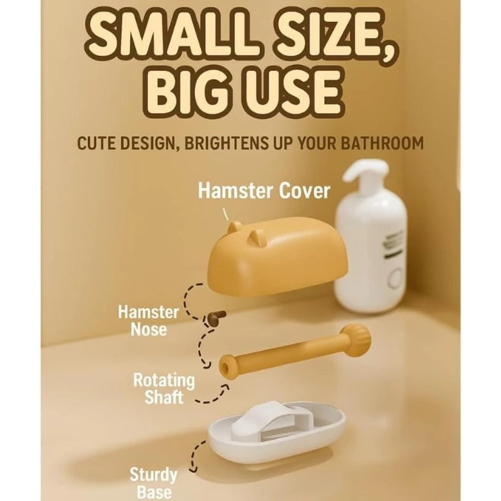 Hamster Toothpaste Squeezer Set – Dispenser, Holder & 4 Covers