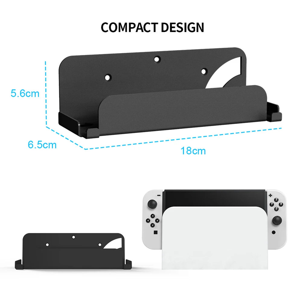 Game Console Wall Mounted Holder Bracket Fit for Nintendo Switch/for Nintendo Switch OLED Host TV Box Wall Mount Storage Rack Zpaxo