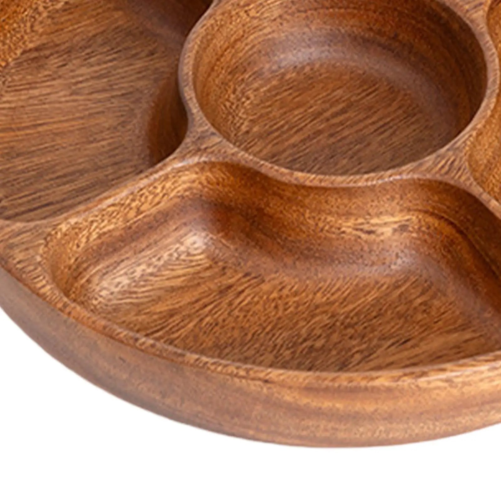 Serving Tray 5-Compartment Charcuterie Platter Wooden Snack Dessert