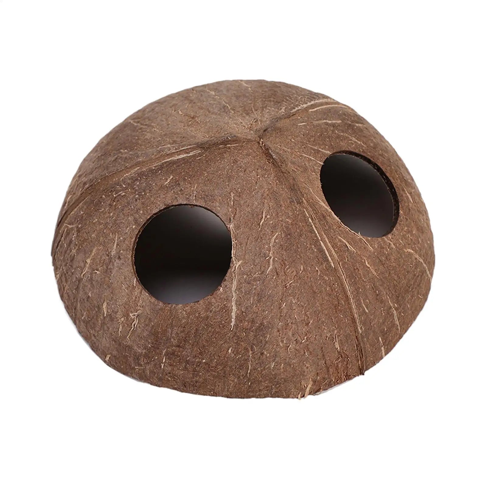 Reptile Shelter Coconut Cave Turtle Coconut Cave Reptile Hiding Cave Natural Coconut Shells Turtle Aquarium Hide House Decor Zpaxo