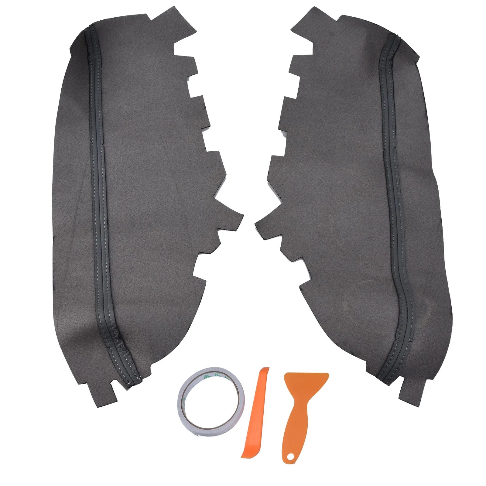 Microfiber Leather Armrest Door Panel Cover Breathable Waterproof