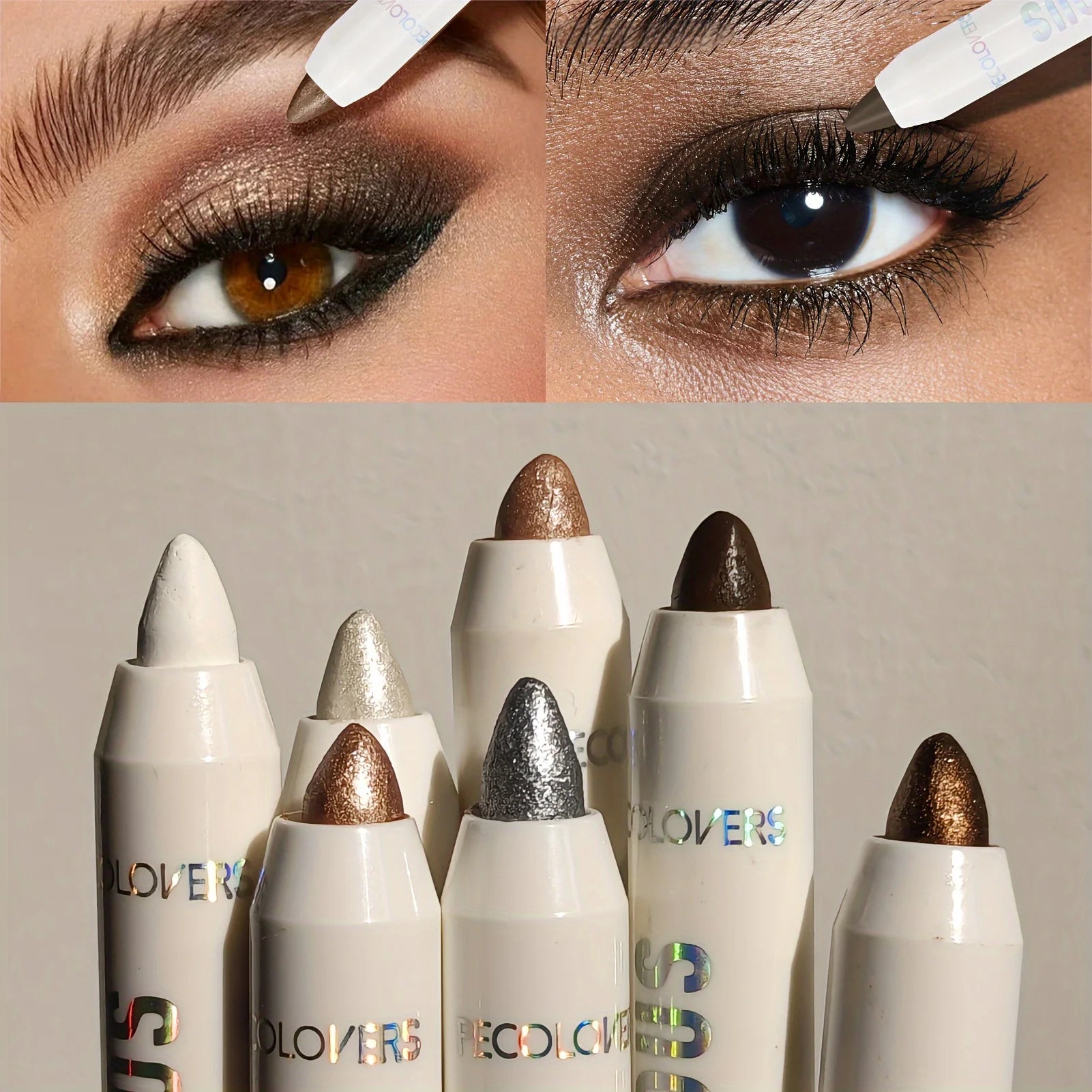 Waterproof Eyeshadow Sticks Long Lasting Pigmented Shimmer Glitter Zpaxo