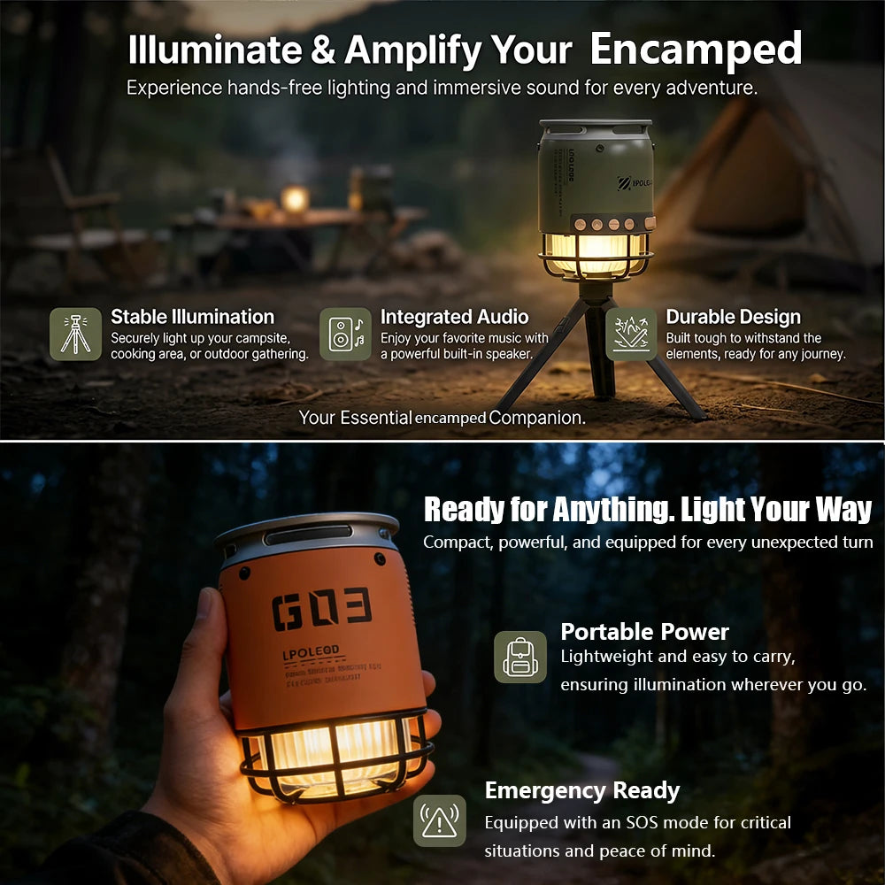Mini Portable Outdoor Camping Bluetooth Speaker Wireless Column 5W Zpaxo