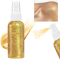 Glitter Hair Spray Shiny Sparkling Long Lasting,Full Body Glow Highlighter,Waterproof Hair Styling Spray Hair Makeup Cosmetics Zpaxo 02