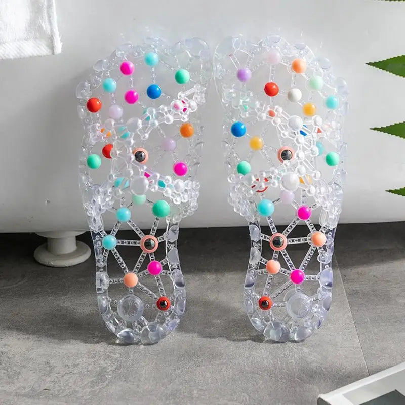 Bathroom summer slippers dormitory anti slip home indoor shower breathable women's hollow foot massage quick drying Zpaxo 41-42 white slippers