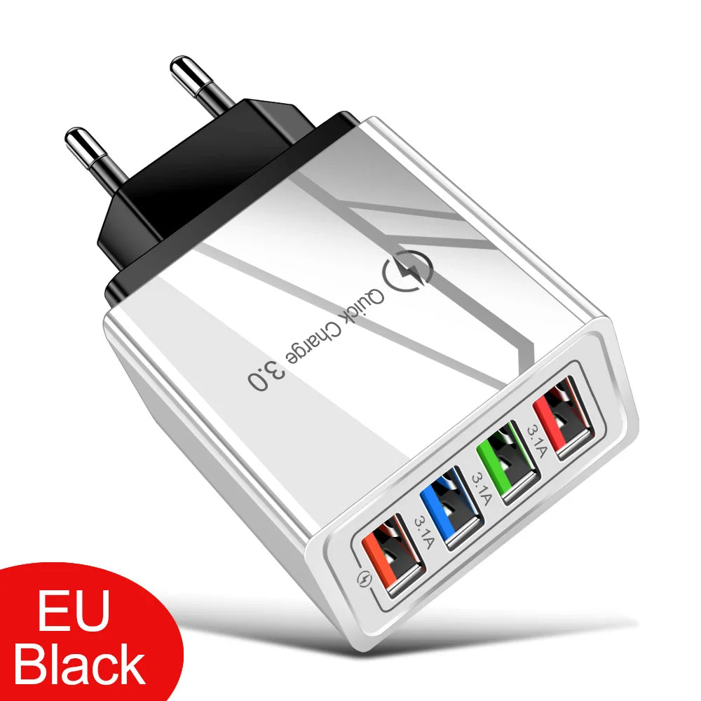 Iphone 14 USB Charger Quick Charge 3 0 Samsung Xiaomi Mi Tablets Zpaxo EU Half Black
