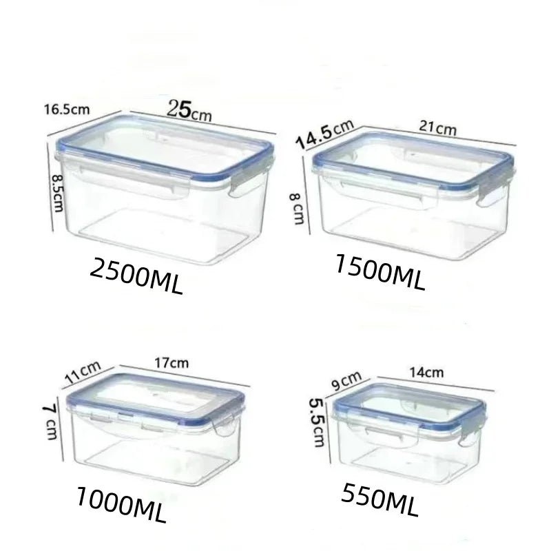 Plastic Fridge Storage Containers with Lids – Fresh-Keeping Box Food Storage Container Zpaxo WHITE 550ml
