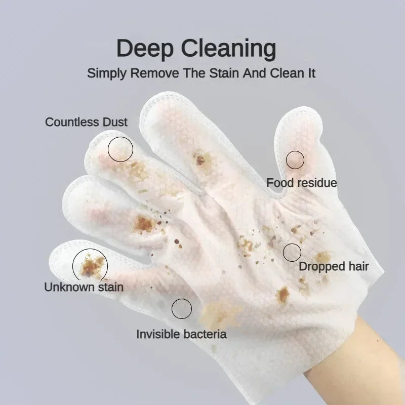 6-Pack No-Rinse Pet Grooming Gloves for Cats & Dogs
