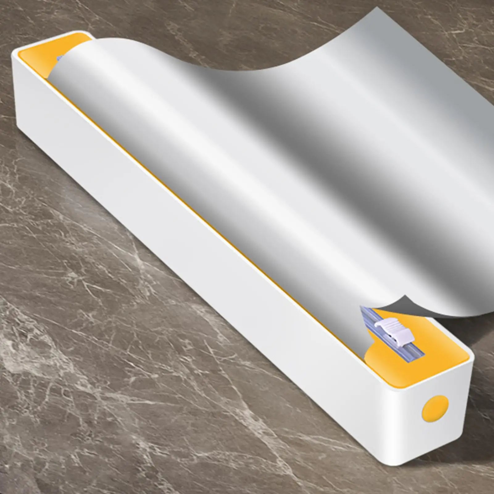 Food Wrap Dispenser Cutter Sturdy Suction Cup Base Aluminum Foil