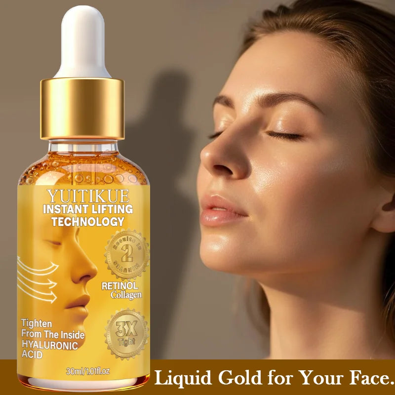 Liquid Gold Face Oil – Retinol, Collagen & Hyaluronic Acid Serum Face Serum Oil Zpaxo