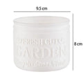 Round Planters Succulents Plant Pot Flower Pot Office Desktop Balcony Home Garden Decoration Outdoor Potted Zpaxo White