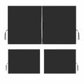 2 Light Blocking Car Divider Curtains Retractable Black Privacy Zpaxo 180x90cm-Set
