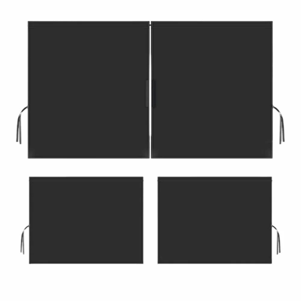 2 Light Blocking Car Divider Curtains Retractable Black Privacy Zpaxo 180x90cm-Set