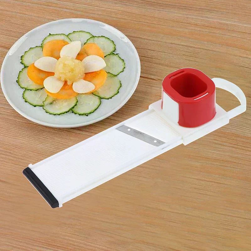 2 In 1 Ginger Garlic Cutter Slicer Manual Slicing Grinding Lazy Double-Sided Vegetable Cutting Chopper Home Kitchen Gadgets Zpaxo