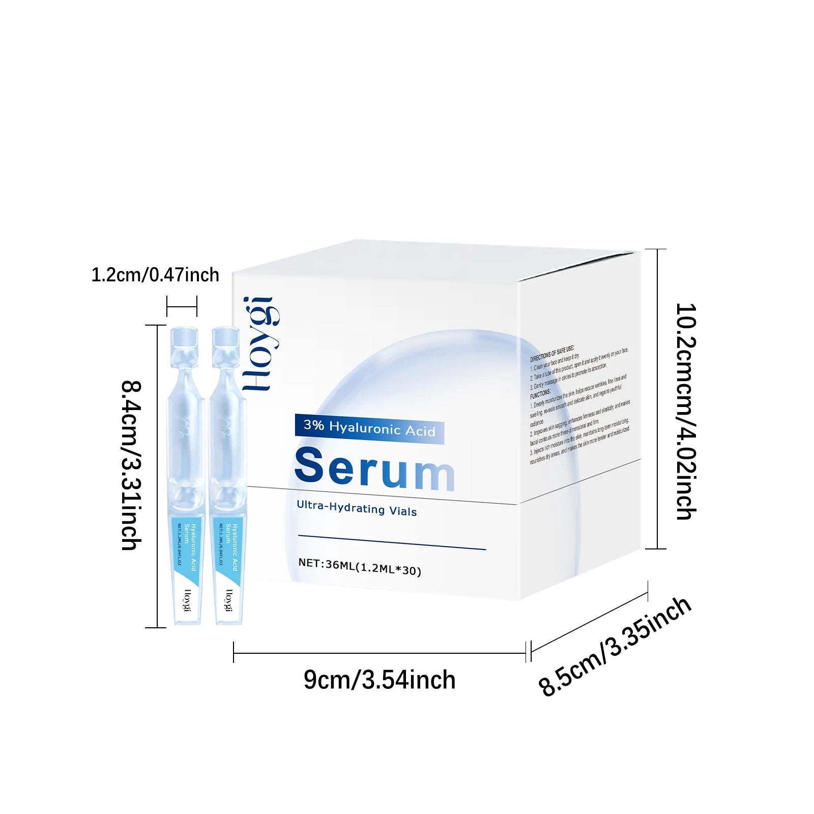 Hoygi Hyaluronic Acid Face Serum – Hydrate, Firm & Brighten Hyaluronic Acid Serum Zpaxo