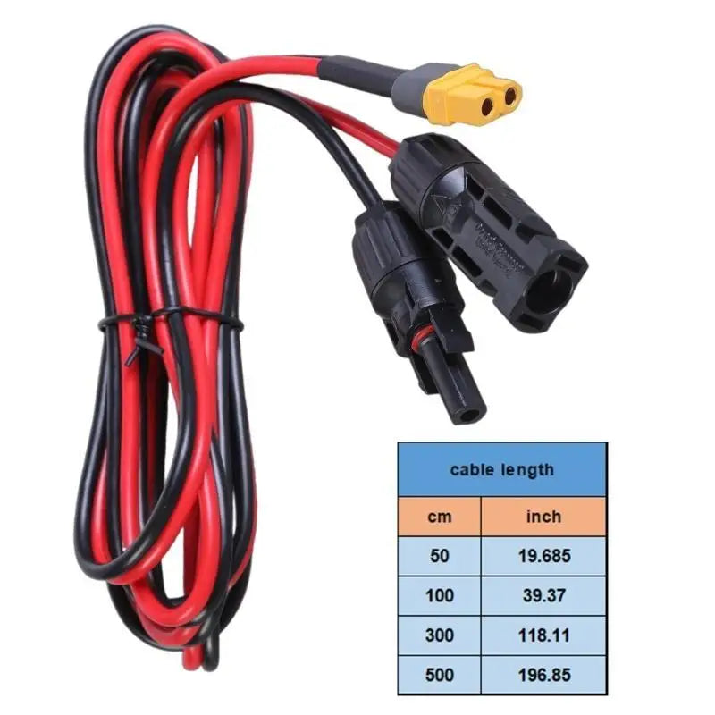 652F XT60 Female Connectors Solar Panel Charging Cable 12AWG Car Zpaxo