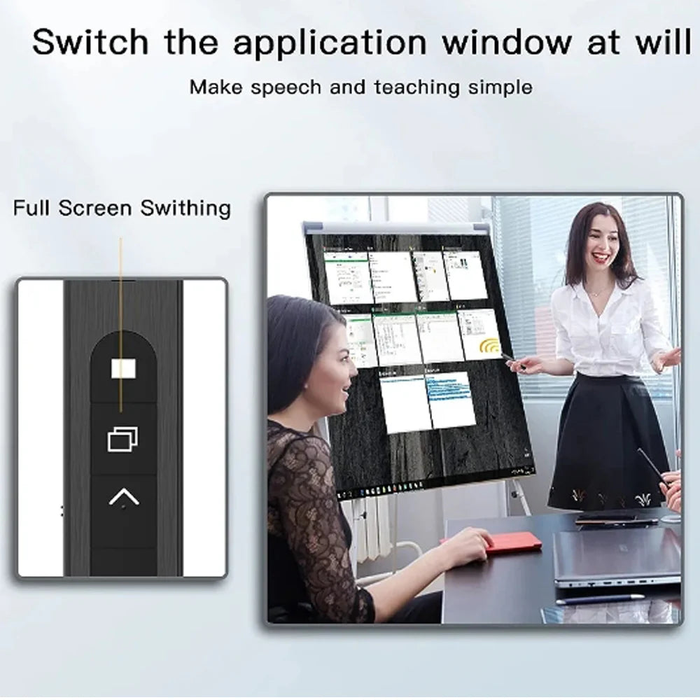 Wireless Presentation Clicker Powerpoint Pen RF 2.4GHz USB Remote Control Flip Pen For Office Supplies Projector PPT Presenter Zpaxo