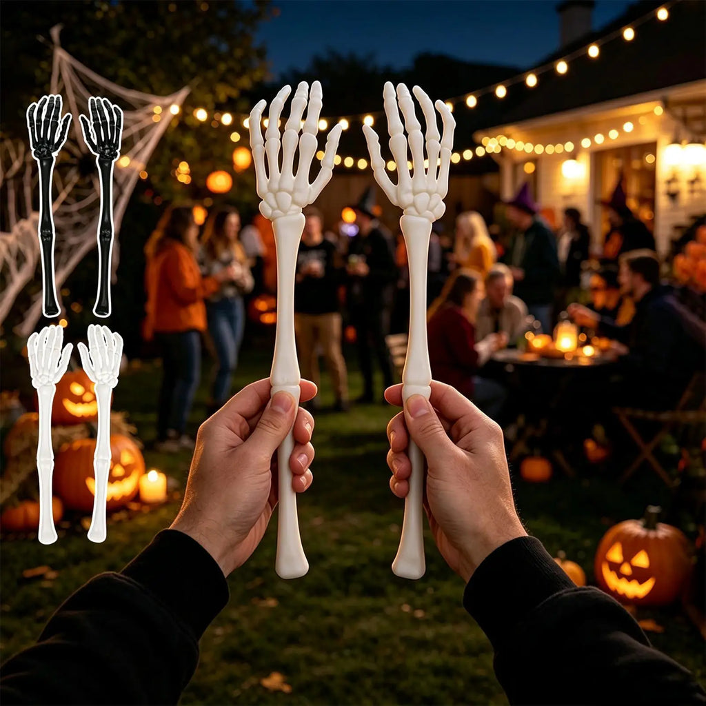 Halloween Salad Tongs Heat-resistant Non-slip Washable Skull Arms
