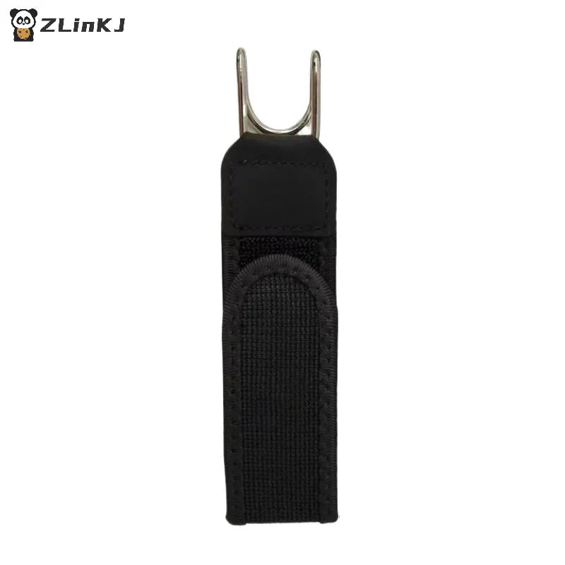 ▶1PCS Black Unisex Adjustable Elastic Buckleless Belt Hook , Metal Hook Invisible Waist Belt Closure for Outdoor Work Zpaxo