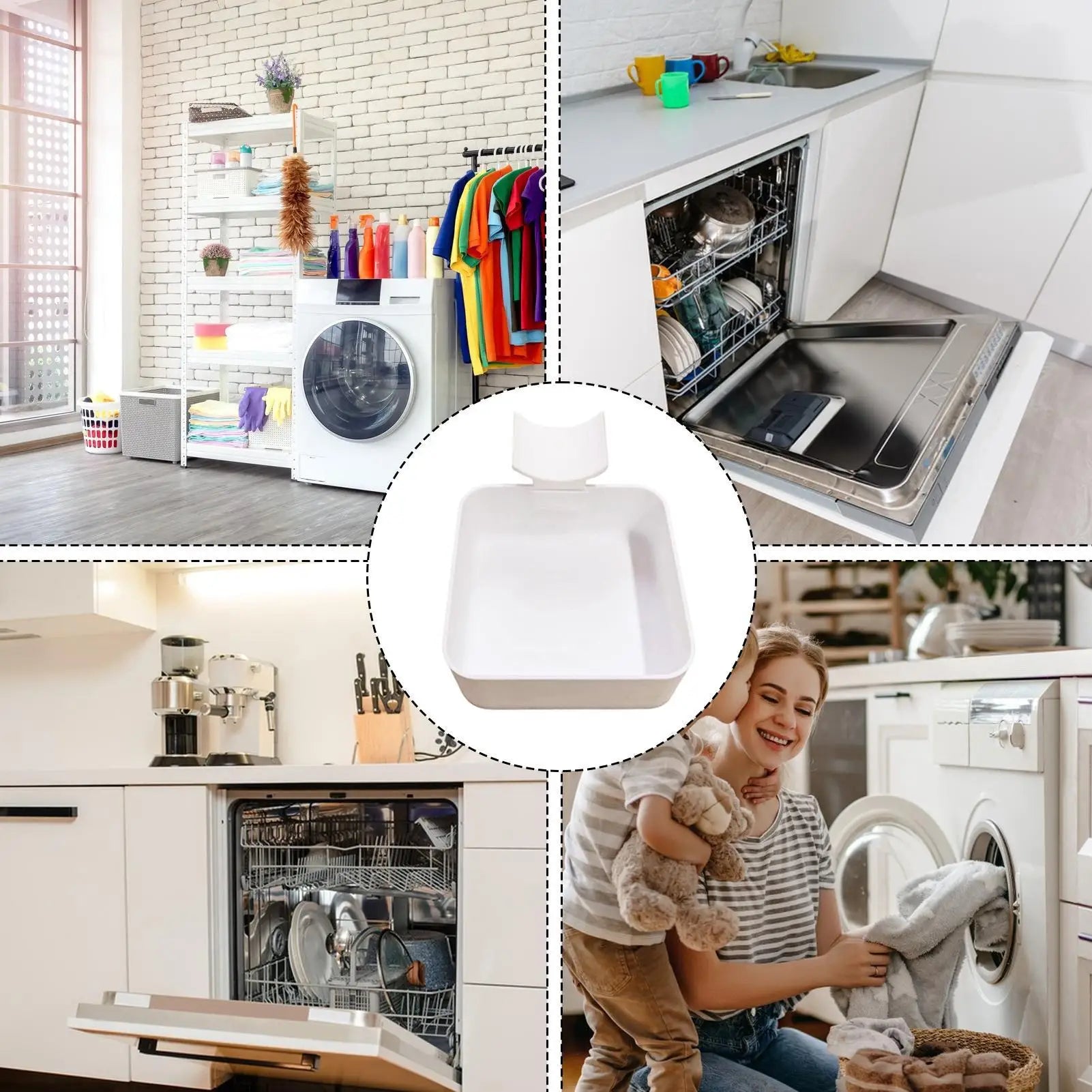 Washing Machine Drainage Tray 3D Printing Drain Funnel Drip Cleaning
