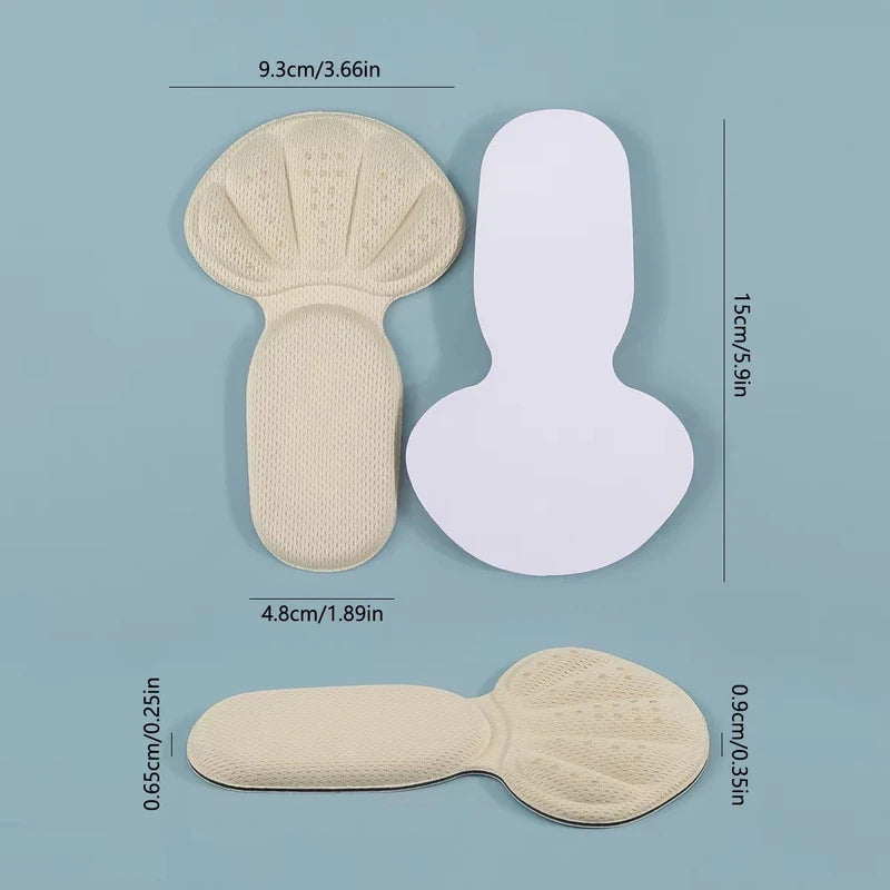2-in-1 Heel Cushion Pads – Anti-Slip Sponge Heel Protector 2-Pack Heel Cushion Pad Zpaxo