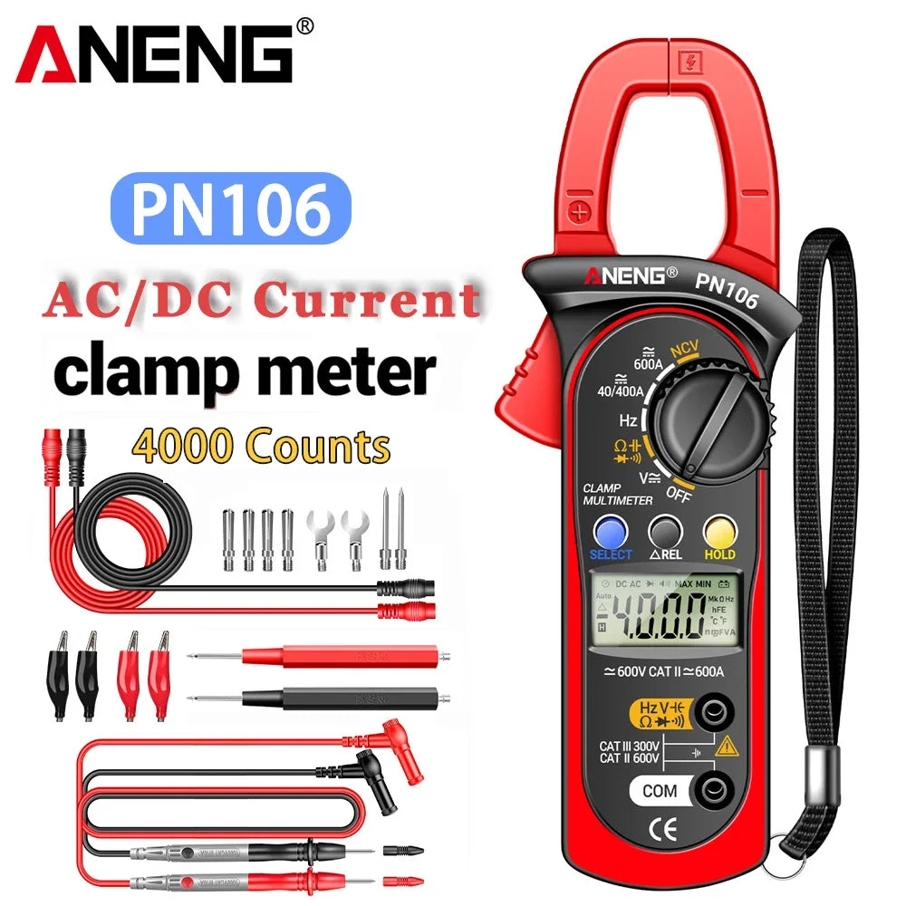 ANENG PN106 AC DC Clamp Meters 600A Current Voltage Tester Tool Zpaxo