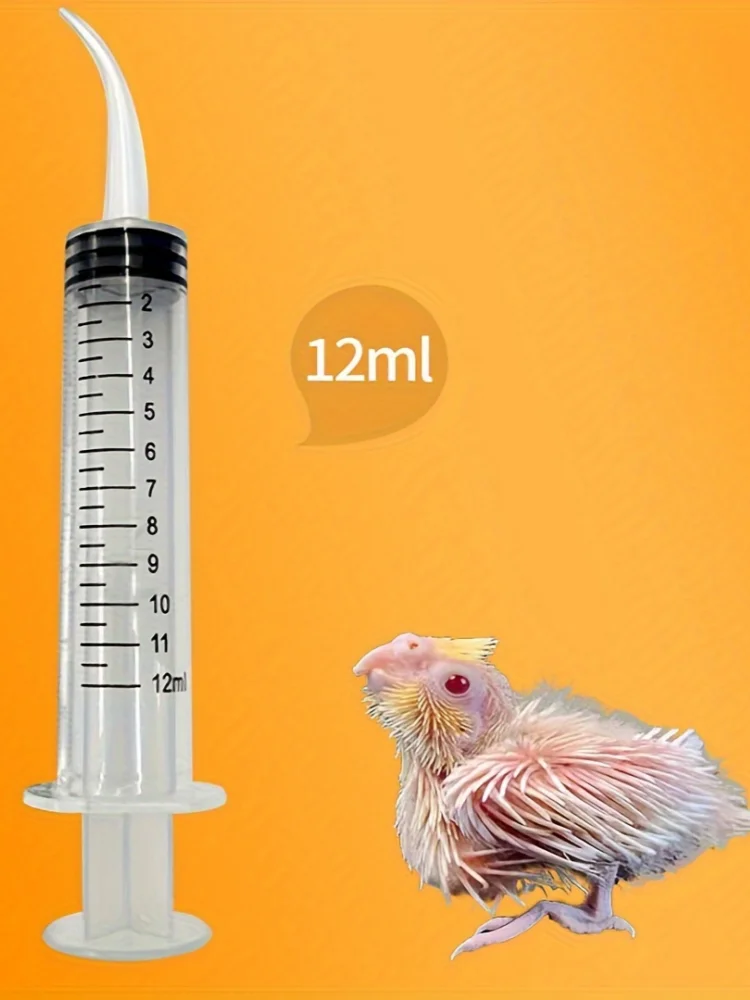 Curved Tip Syringe Pet Feeding Medication Animal Oral Dosing Safety
