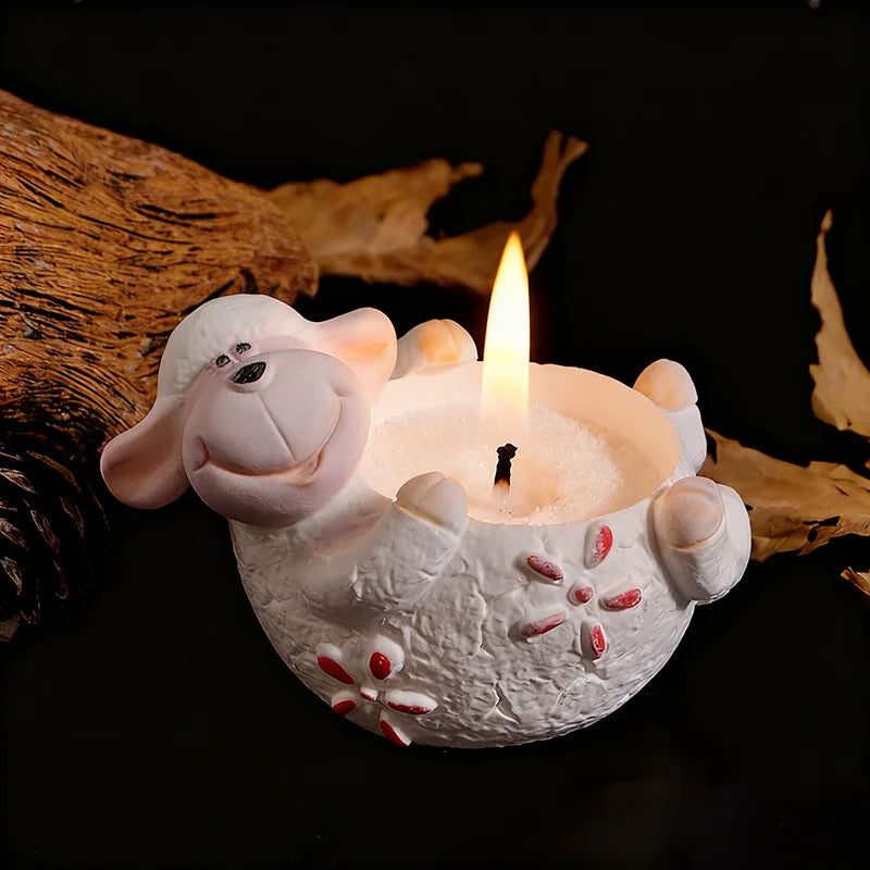Lamb Cartoon Silicone Candle & Plaster Mold – DIY Craft