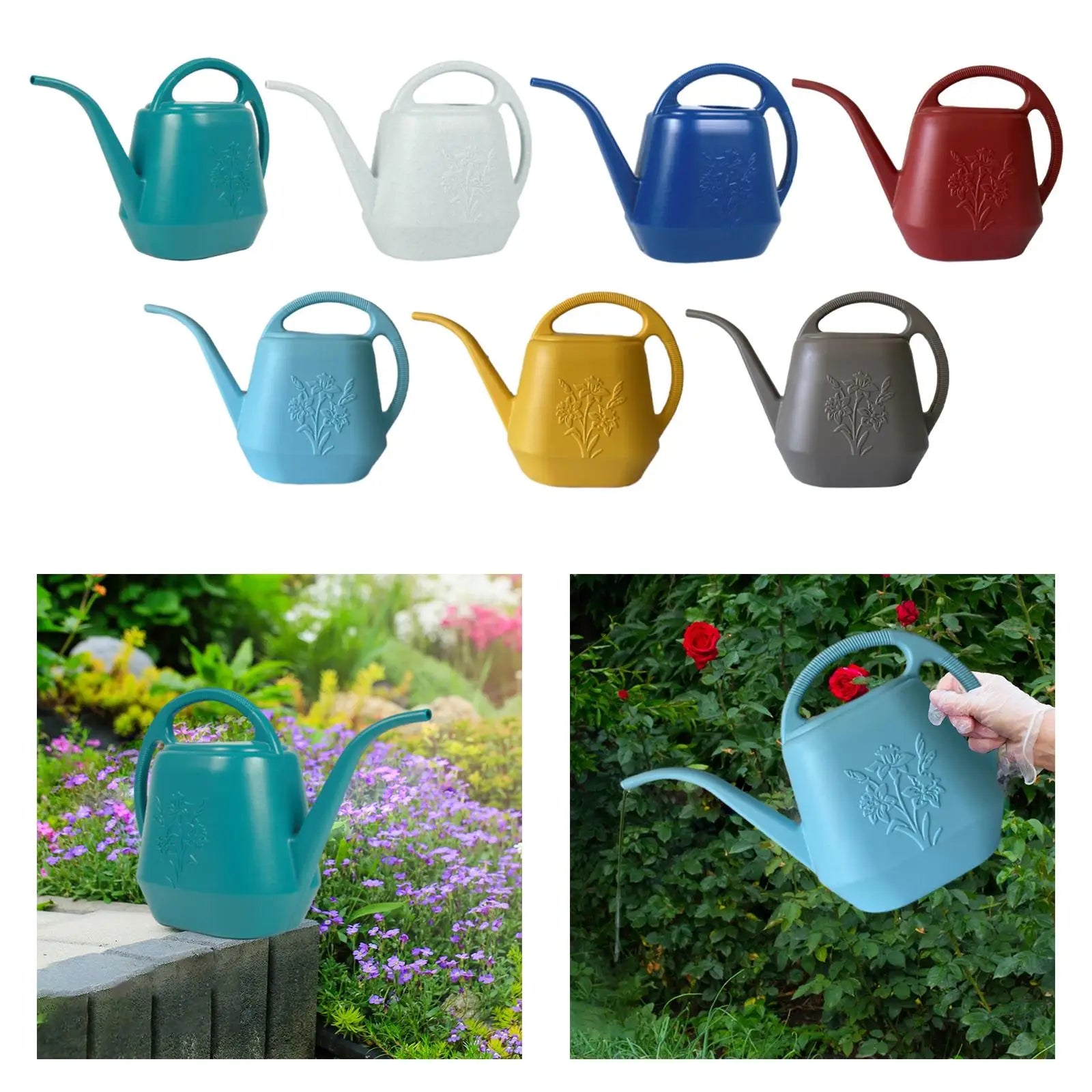 Garden Watering Can Watering Pot Nonslip Handle Planter Garden Water Pot Leakproof for Lawn Home Office Courtyard Farmhouse Zpaxo