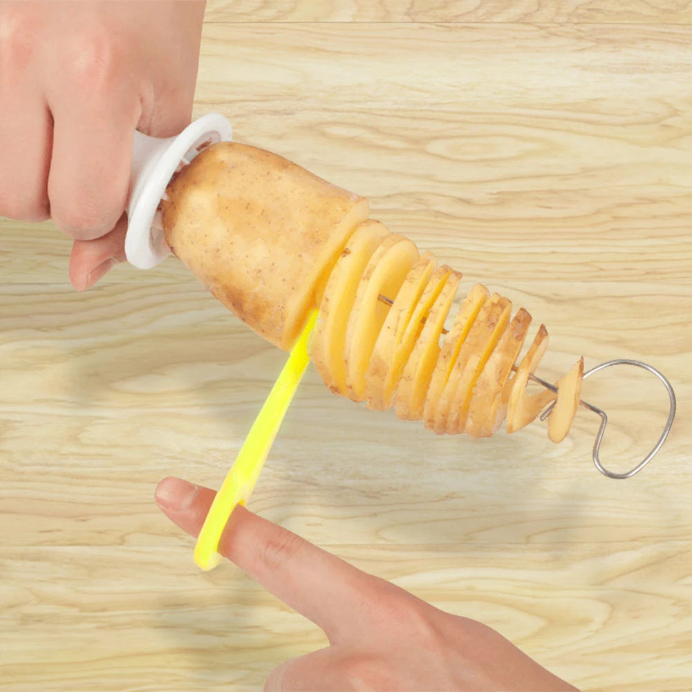 Spiral Potato Cutter 4 Stainless Steel Sticks Tornado Slicer