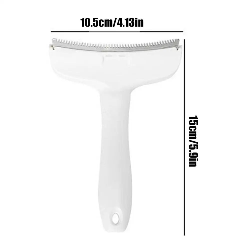 Pet Grooming Brush Cat Comb Self Cleaning Hair Remover Grooming Tool for Dog and Cats De-Matting Comb Cleaning Pets Supplies Zpaxo White