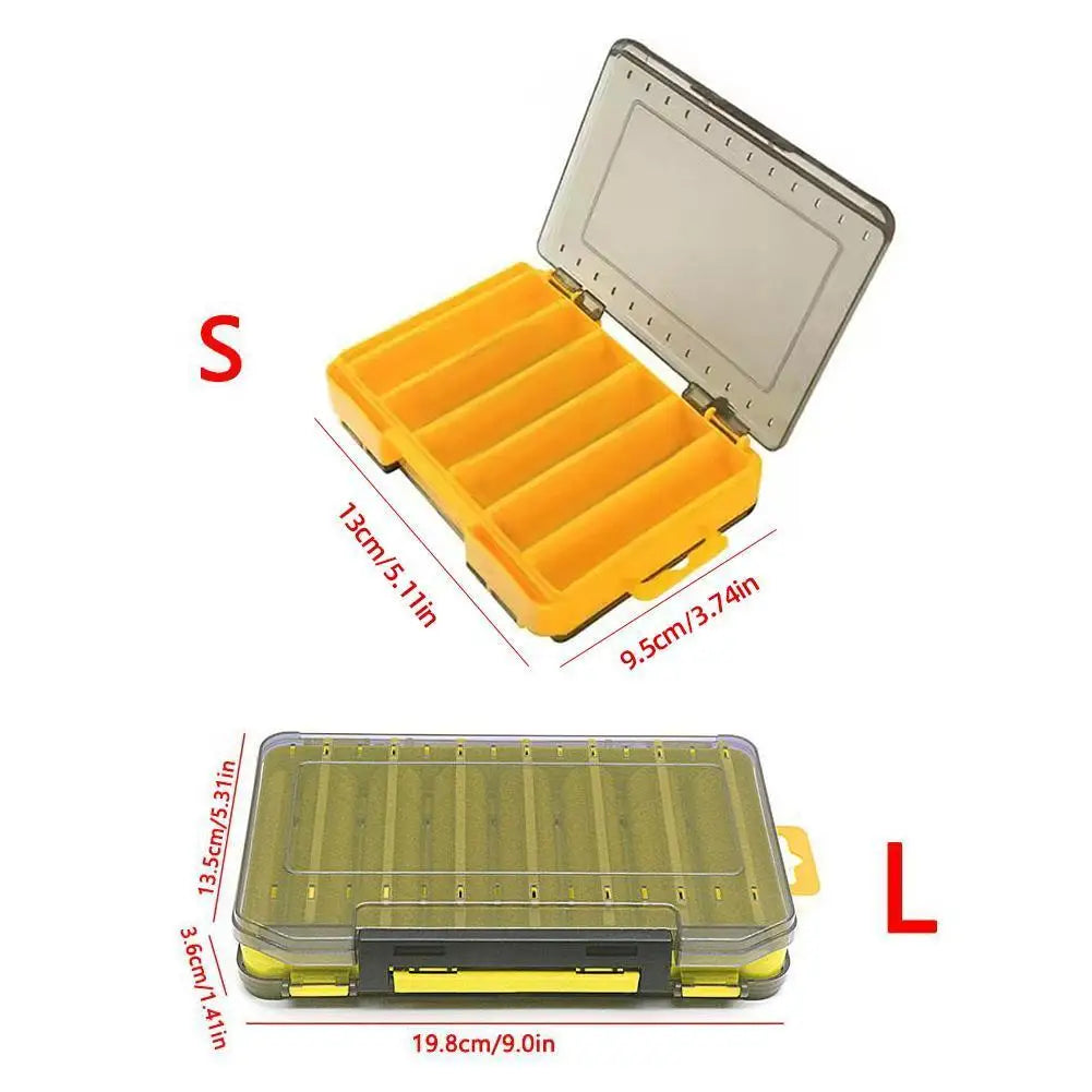 Double-Sided Fishing Tackle Box – 14 Compartments, 5 Colors Fishing Tackle Box Zpaxo