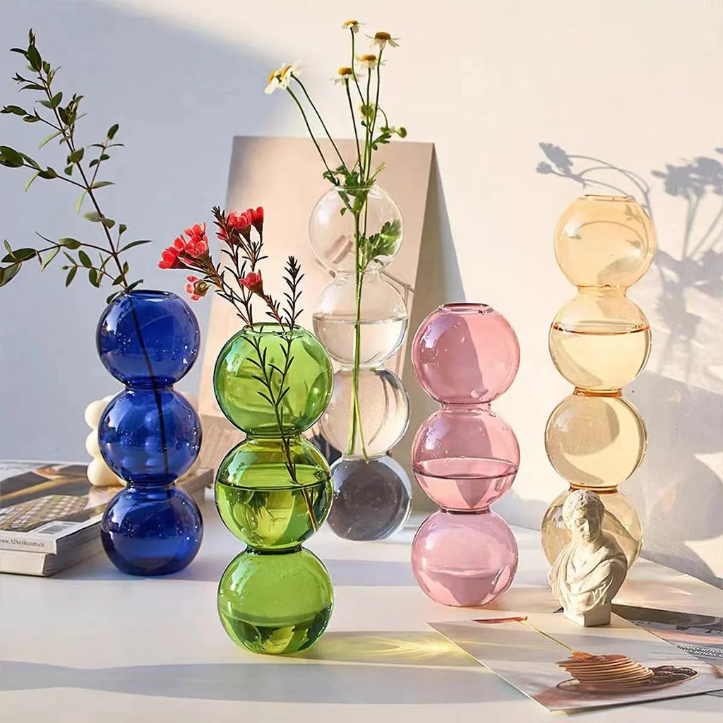 Nordic Glass Bubble Vase – Hydroponic Bud Vase Home Decor